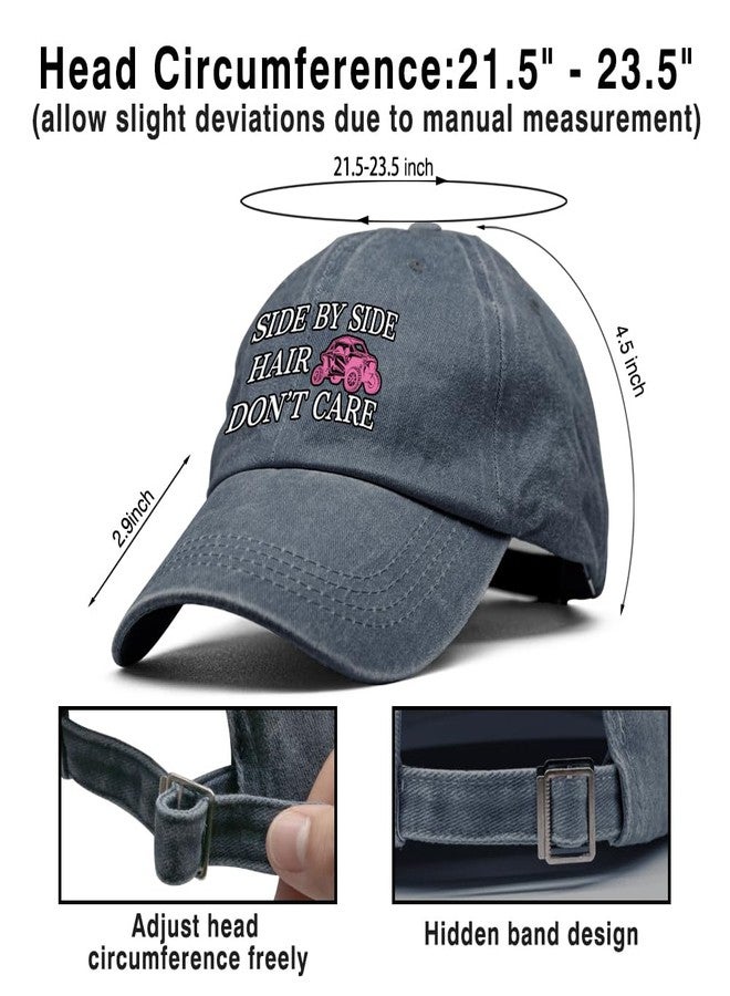 XQLZY Side By Side Hair Don'T Care Adjustable Baseball Cap, Retro Cotton Hat for Men Women, Funny Offroad Gifts for Off Roading Lover Riding Outdoor Racing Lover, Baseball Hats for Atv Fanatic - Image 2